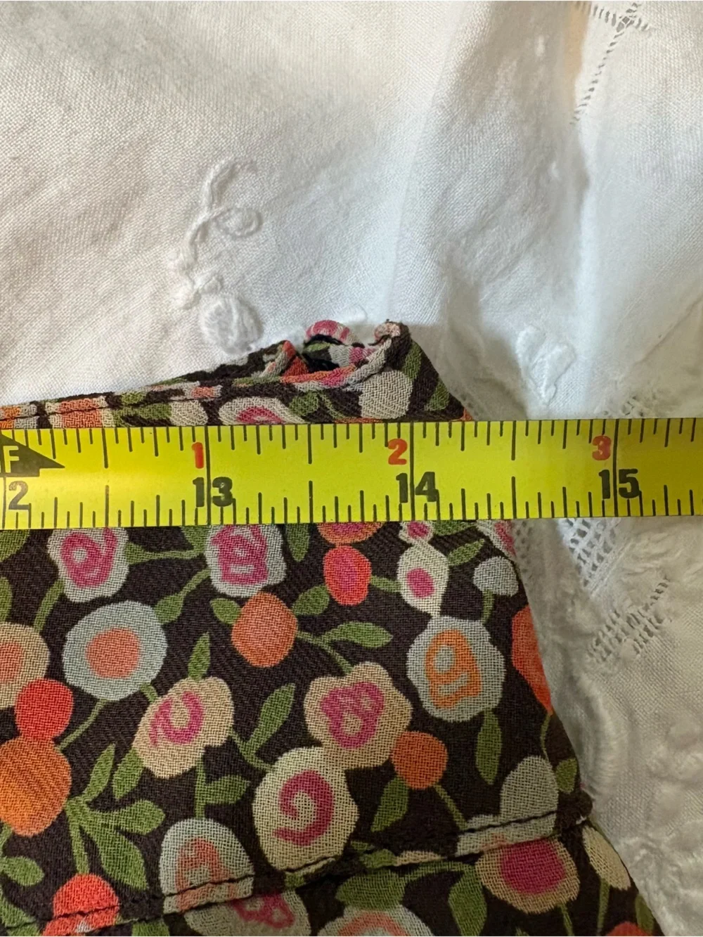 Vintage Gap Boho Floral Mid Rise Skirt Knee Length 4 Office Y2K Cottage Casual